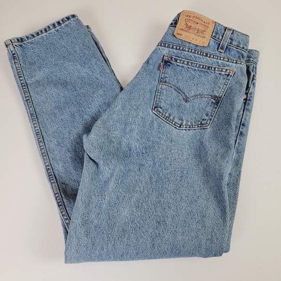 Levi's Other - Vintage Levi's Orange Tab 505 Regular Fit Straight Leg Denim Blue Jeans Sz 36x32